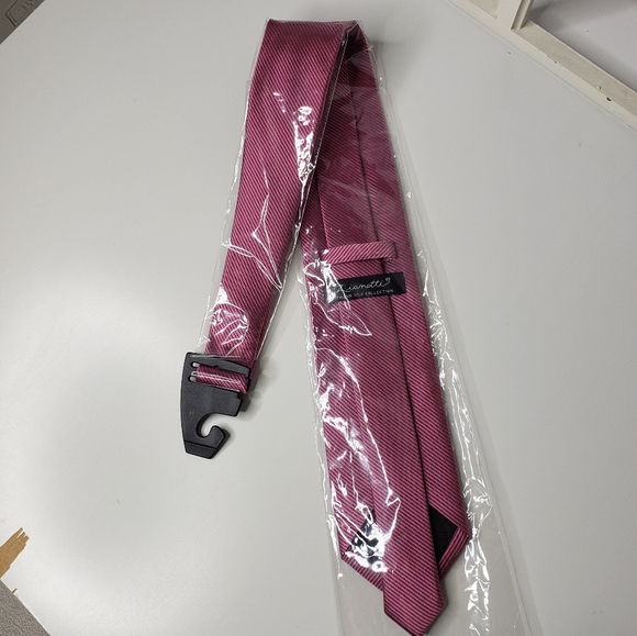Italian Zianetti Silk Collection Preppy Pink Textured Giftable NWT Men's Tie - Picture 5 of 6